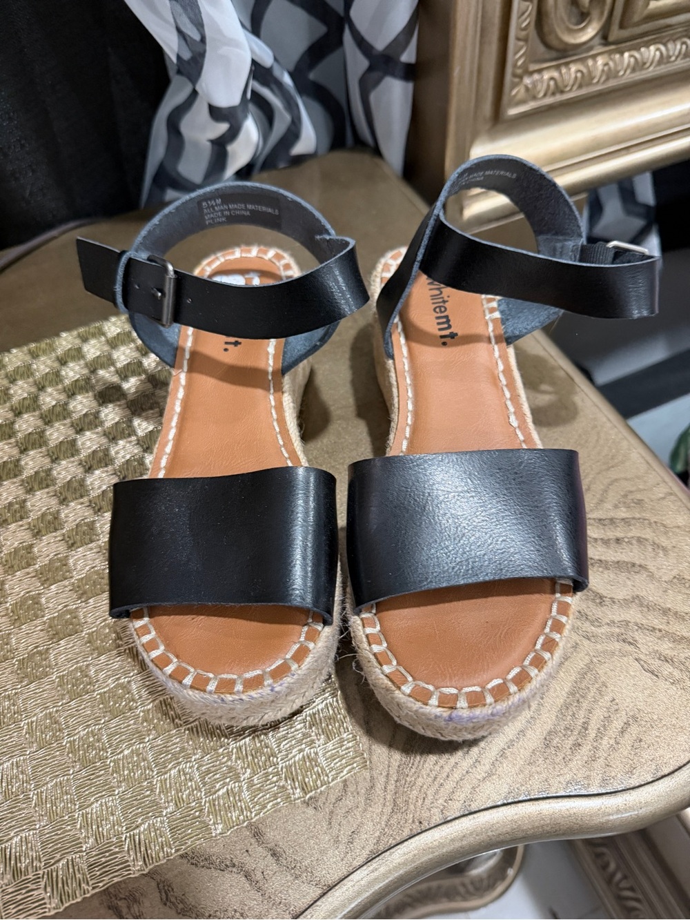 Link Black Espadrille Ankle-Strap Sandals